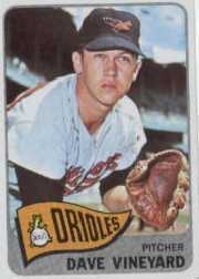 1965 Topps Baseball Cards      169     Dave Vineyard RC